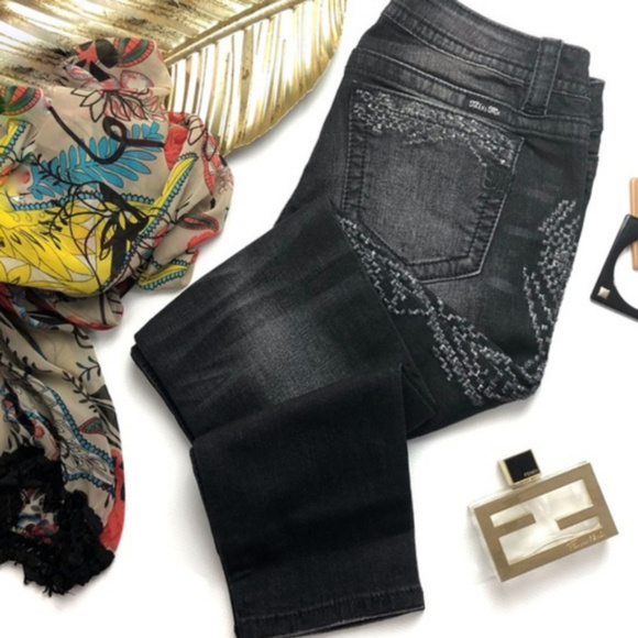 Miss Me Denim - MISS ME Embellished Skinny Black Jeans Size 30